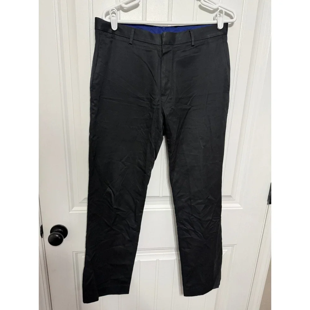 Banana Republic Chinos Mens 32x32 Non-Iron Tailored Slim Fit Navy Blue EUC